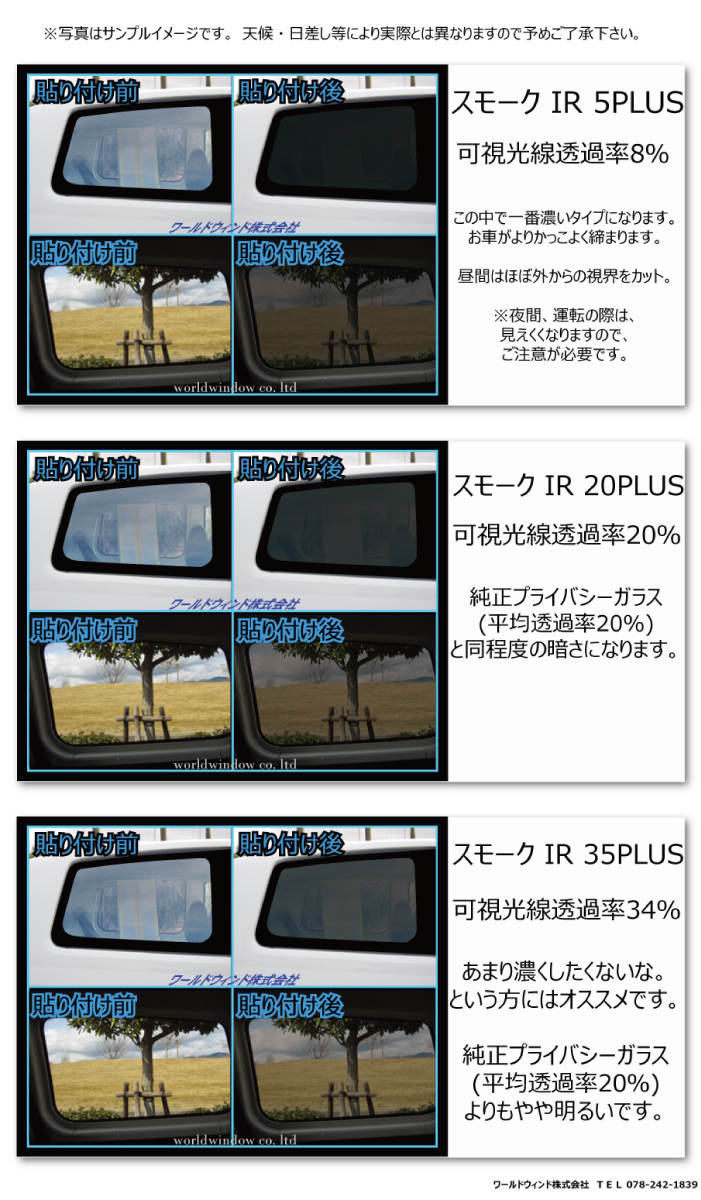 一枚貼り用 遮熱 3M スモークIR トヨタ ヤリス (MXPA10・15/MXPH10・15系) カット済フィルム リアセット_画像3
