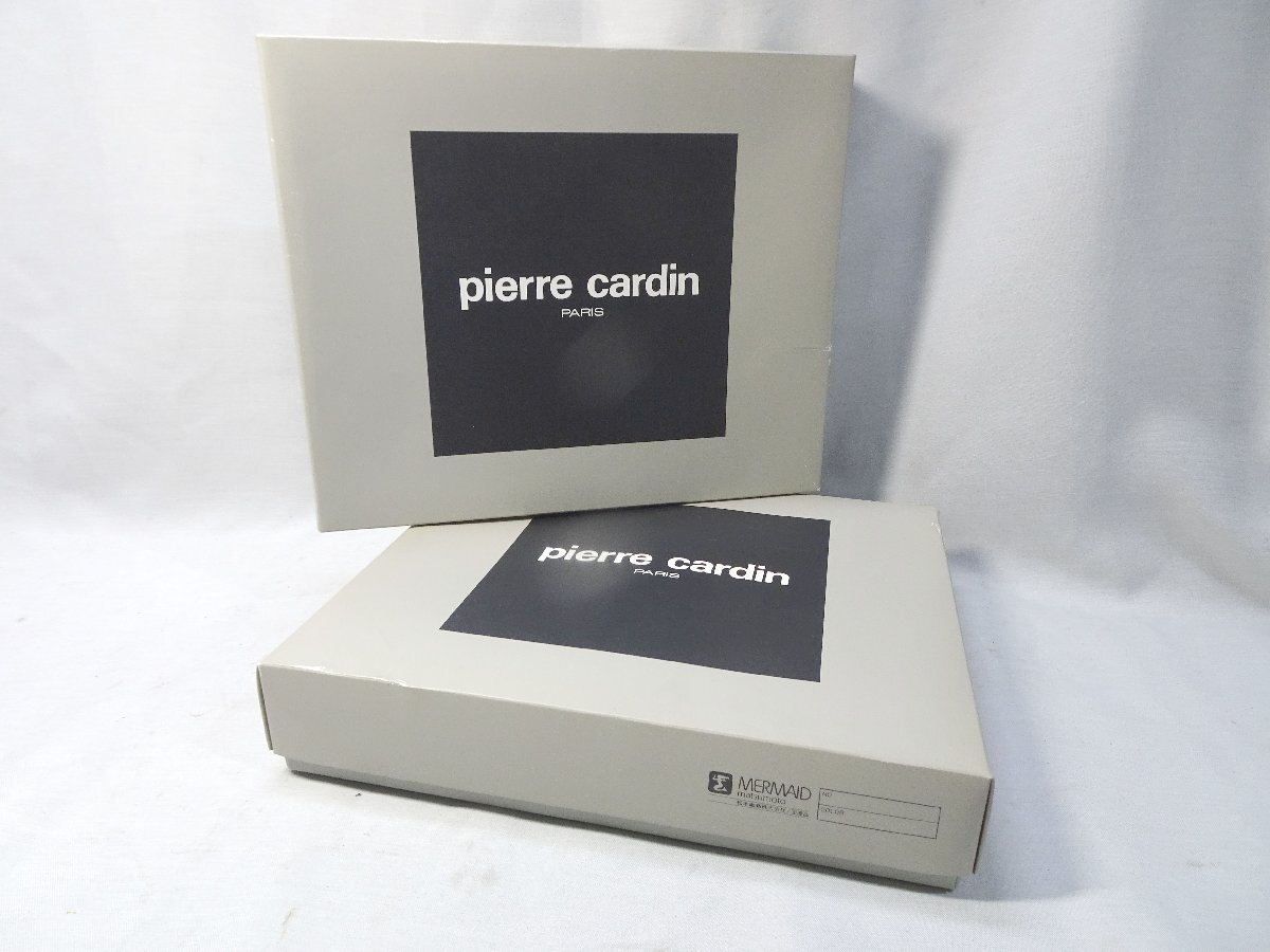 pierre cardin PARIS シーツ プリントシーツ 綿フラノシーツ ホワイト 140cm×240cm ダブル 2個セット 未使用_画像1