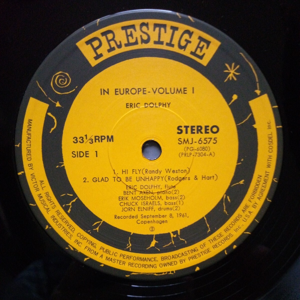 エリック.ドルフィー・イン.ヨーロッパVol.1 PRESTIGE SMJ-6575 LP盤　_画像2