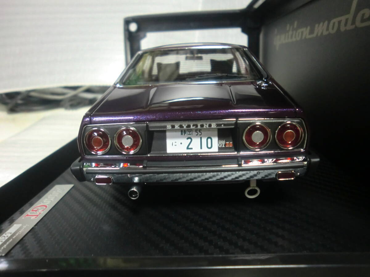 イグニッションモデル 1/18 日産 スカイライン 2000 GT-ES (C210) パープルの画像5