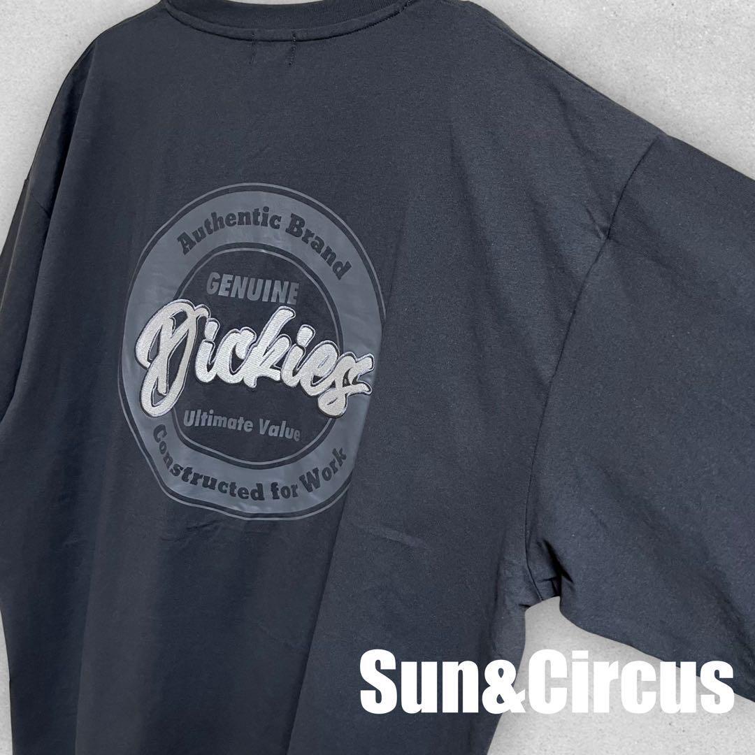 メンズ大きいサイズ6L Dickies サークルロゴ 半袖Tシャツ グレー_画像3