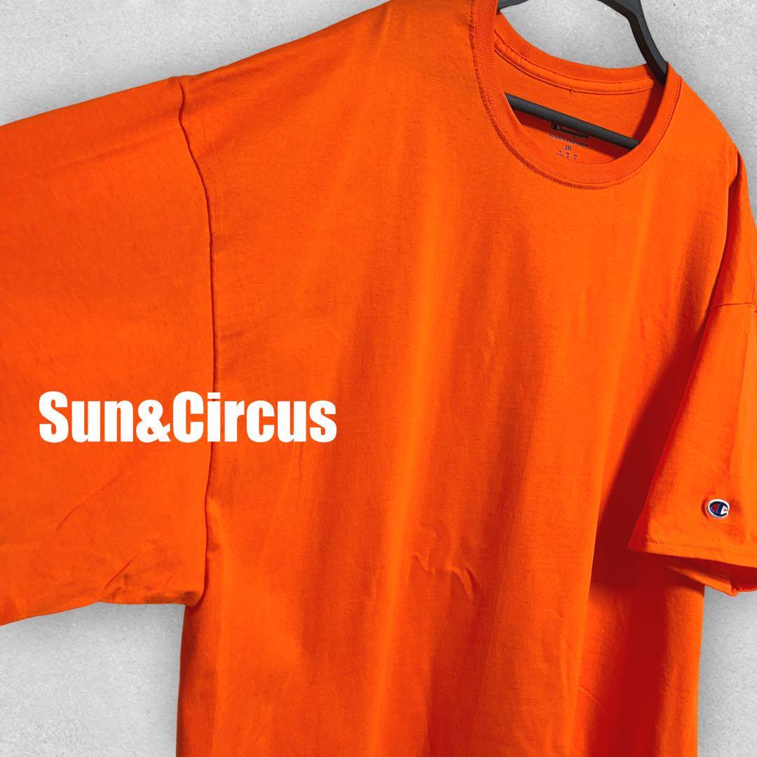 チャンピオン Tシャツ オーバーサイズ 大きいサイズ 6L〜7L相当 綿100% オレンジ_画像4