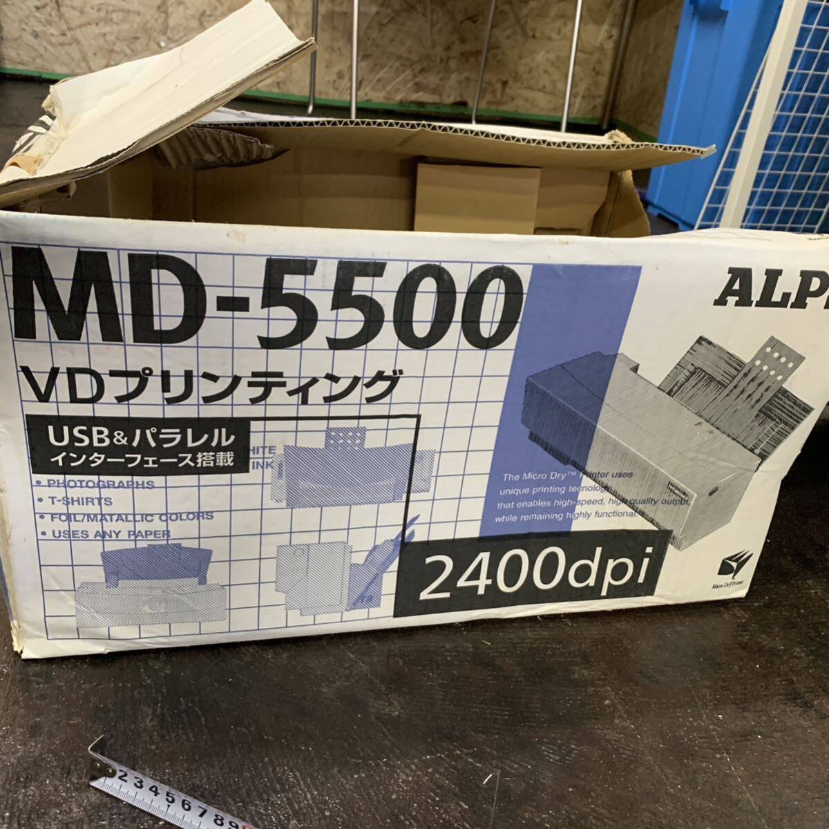 【未使用】ALPS プリンター MD-5500 VD プリンティング 2400dpi 本体＋インクカセット＋マニュアル＋電源コード＋用紙受けトレイ  K56の画像10