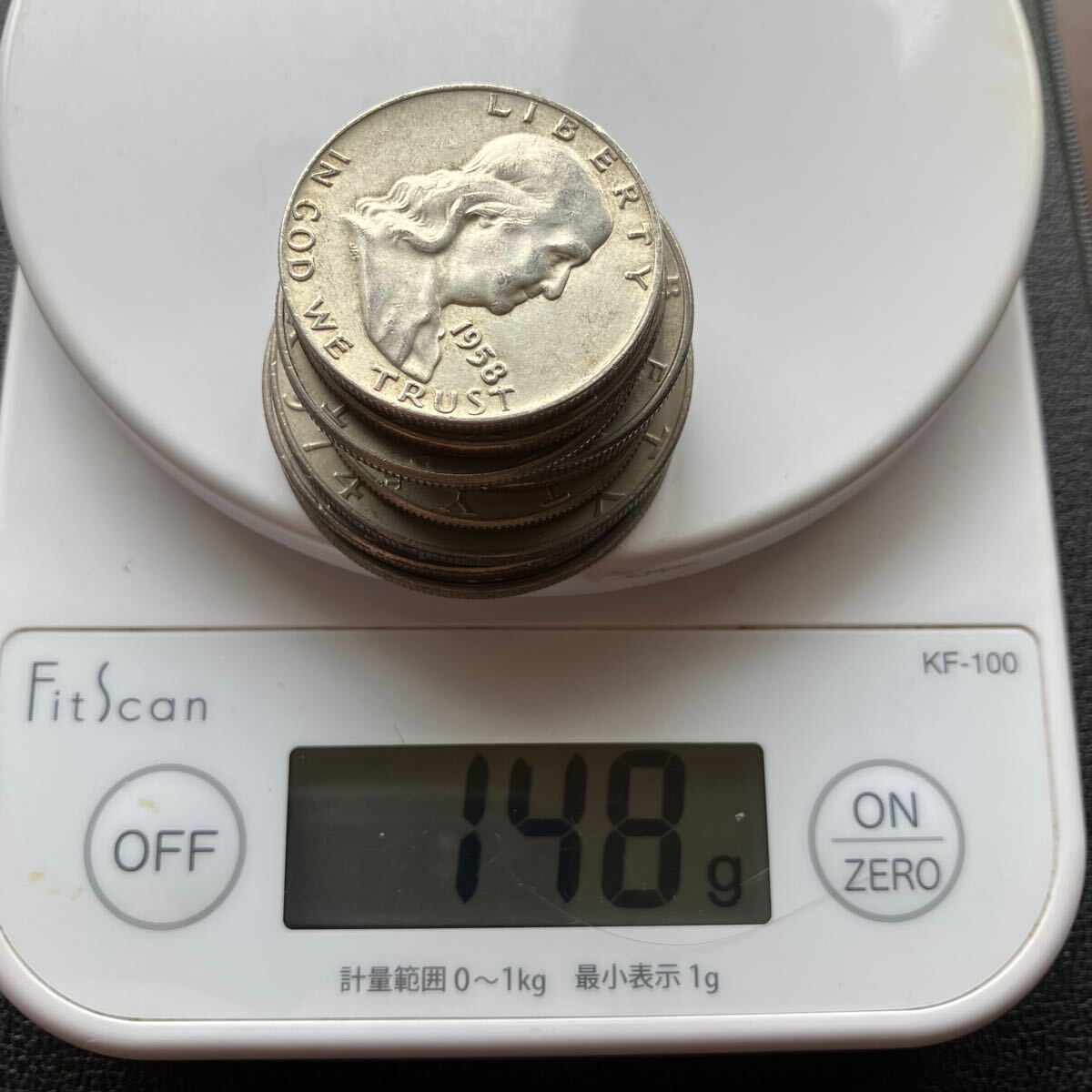 アメリカ コイン 50セント銀貨 ケネディ ハーフダラー銀貨 約148gの画像3