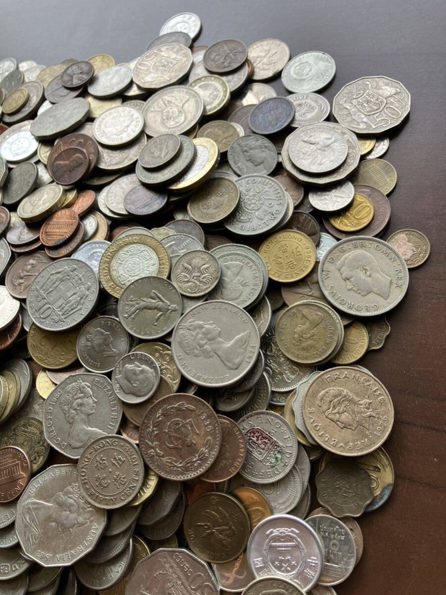 世界コイン　アメリカ イギリス　ドイツ　中国など硬貨 外国コイン 世界雑銭 世界各国 旧貨幣 大量おまとめ約5.4kg_画像5