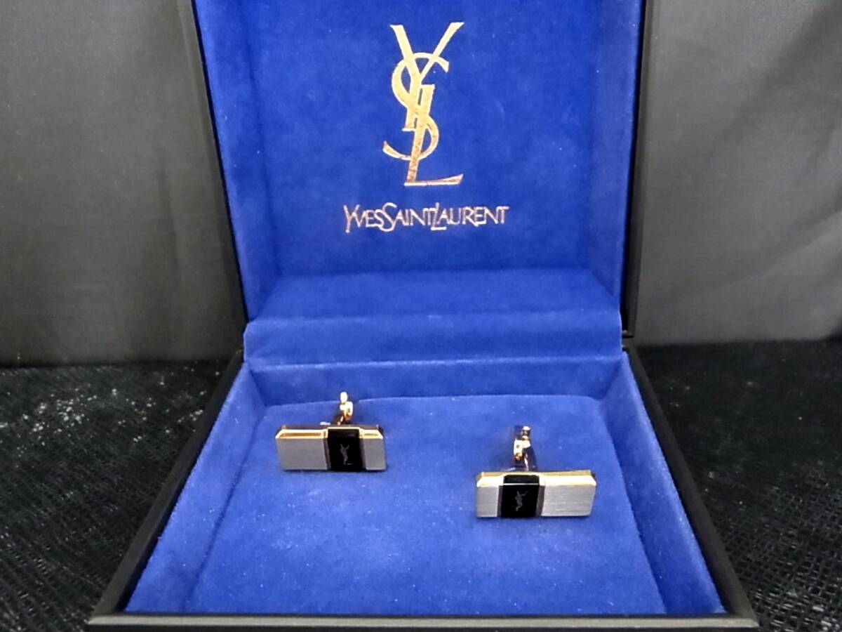 ■新品N■№0033【YSL】サンローラン【ゴールド・シルバー・ブラック】■カフス♪_画像3