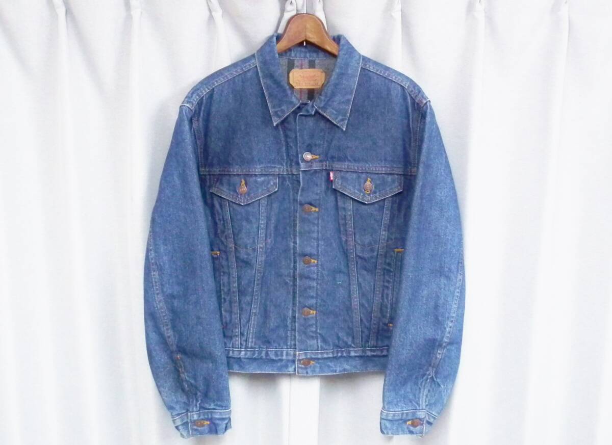 希少46◆80s old Levi's リーバイス 70506-0316 ブランケット デニムジャケット 刻印527 USA アメリカ製 ヴィンテージ Gジャン トラッカー_画像1