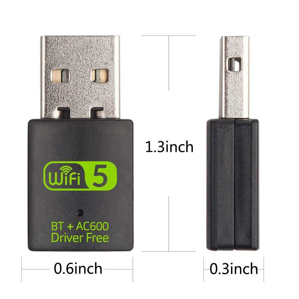 無線LAN Bluetooth 2in1 レシーバー USBアダプター Bluetooth5.0 WiFi 子機 2.4Ghz/5GHz 600Mps 中継機 ワイヤレス 高速 デュアルバンド_画像5