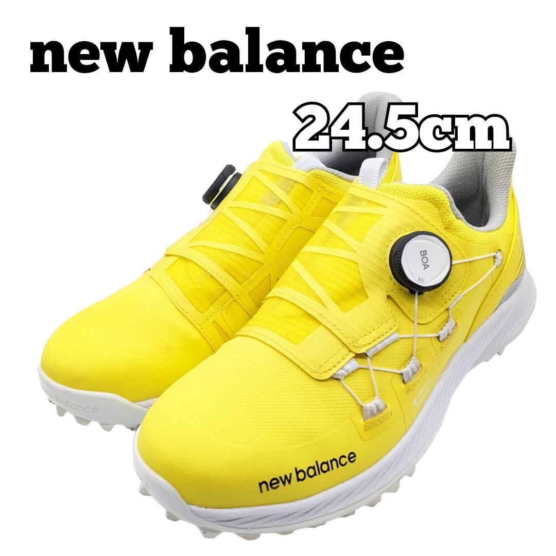  прекрасный товар new balance туфли для гольфа 24.5cm топливо cell желтый New balance CUELCELL