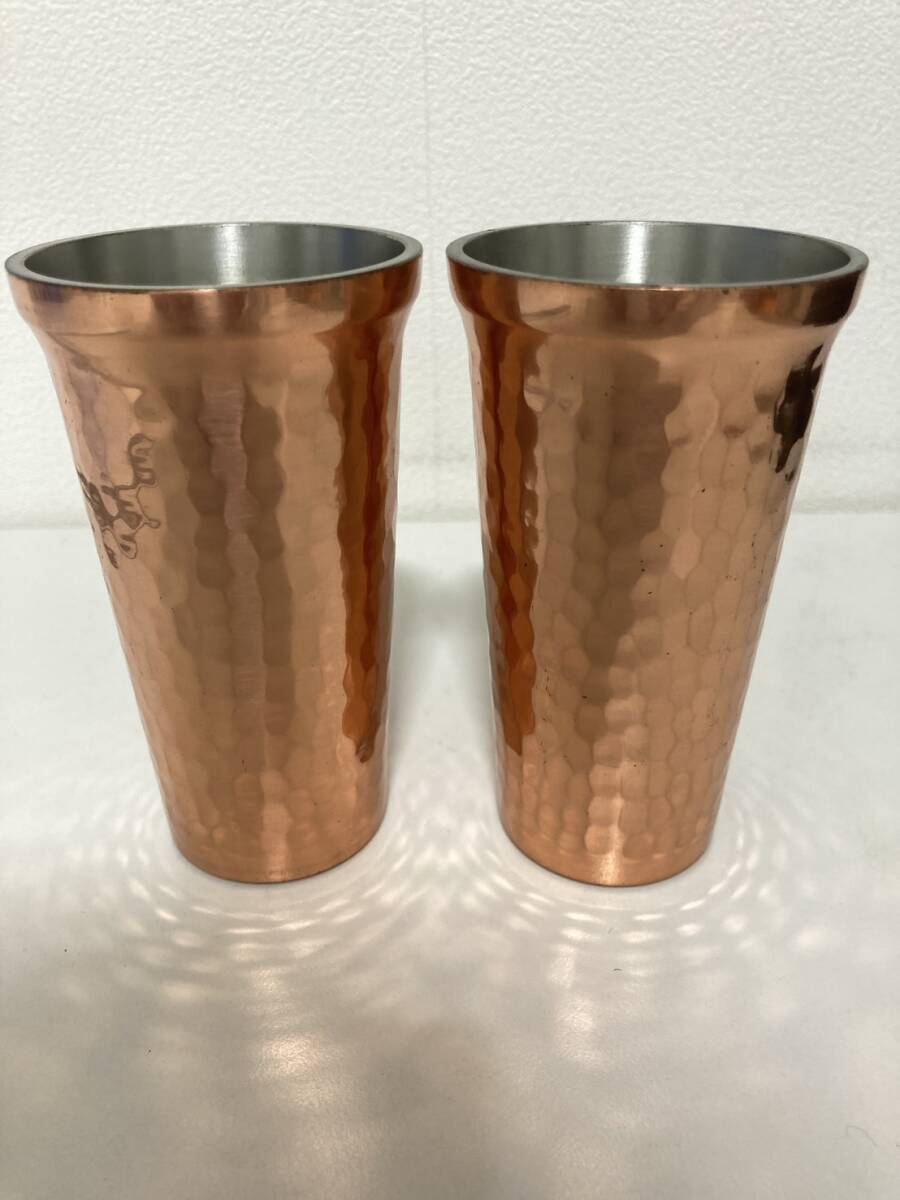 24277☆純銅製 カップ コップ タンブラー ビアカップ 酒器 2客の画像1