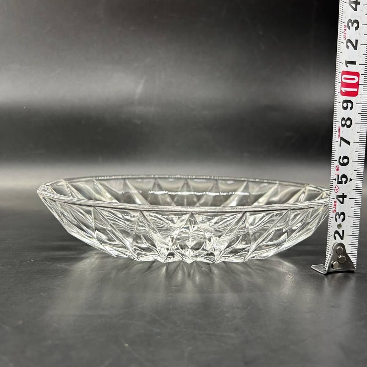 ガラス皿 楕円皿 昭和レトロ 食器  皿 R7-9の画像8