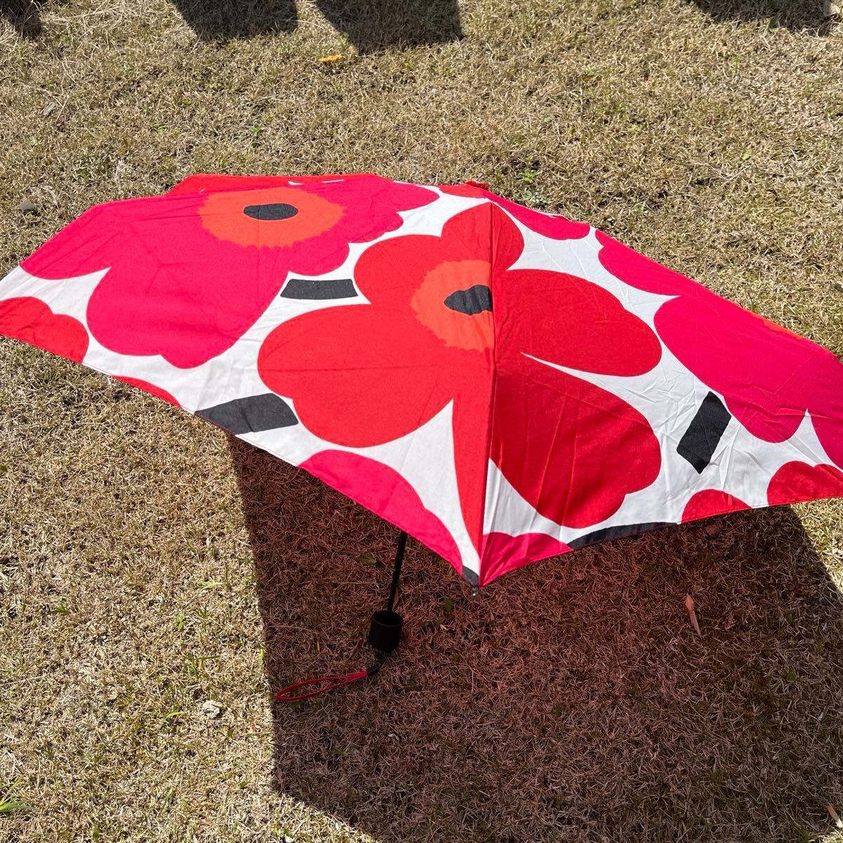 marimekko(マリメッコ) Unikko 折りたたみ傘 赤