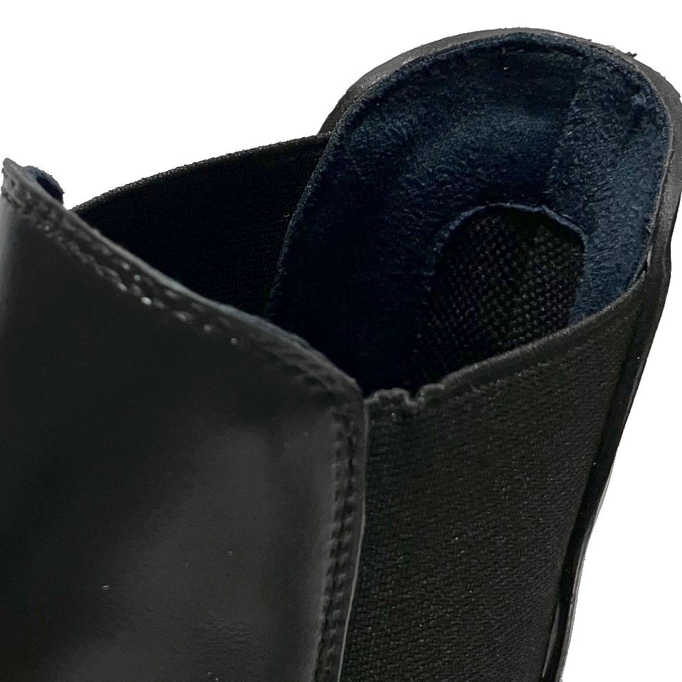  unused three . mountain length waterproof . 10 ./SEIJURO side-gore boots M (24.5~25.5cm) black black . rain combined use rain boots 