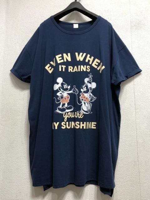 新品☆10L紺系♪Disney♪プリントTシャツ♪ヴィンテージ風おしゃれ☆b459_画像2