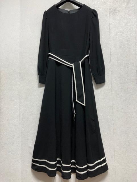 新品☆M黒系♪大人おしゃれマキシ丈ワンピース♪お出かけにも☆b460_画像2