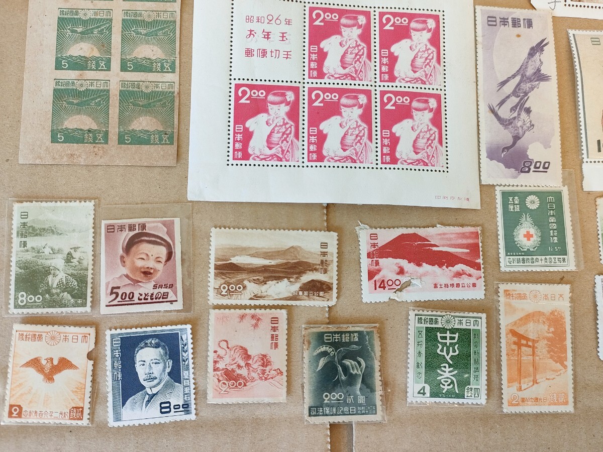 002 日本切手　お年玉切手　月に雁など　色々まとめ_画像5