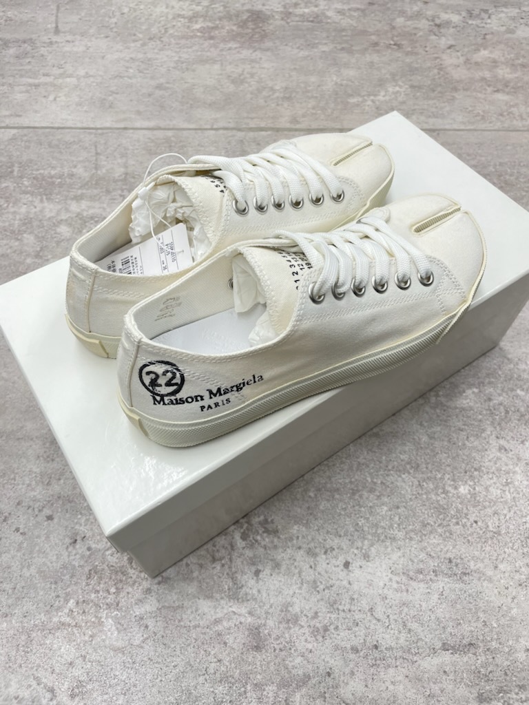 メゾンマルジェラ Martin Margiela 22 足袋 キャンバス ローカット スニーカー 白 ホワイト 36 23cm 定価68,200円 箱付き レディースの画像2