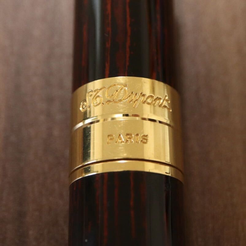 【廃盤品】エス・テー・デュポン（S.T.DUPONT） 製 葉巻ケース ST.Dupont ブラウン×ゴールド 喫煙具 O1の画像2