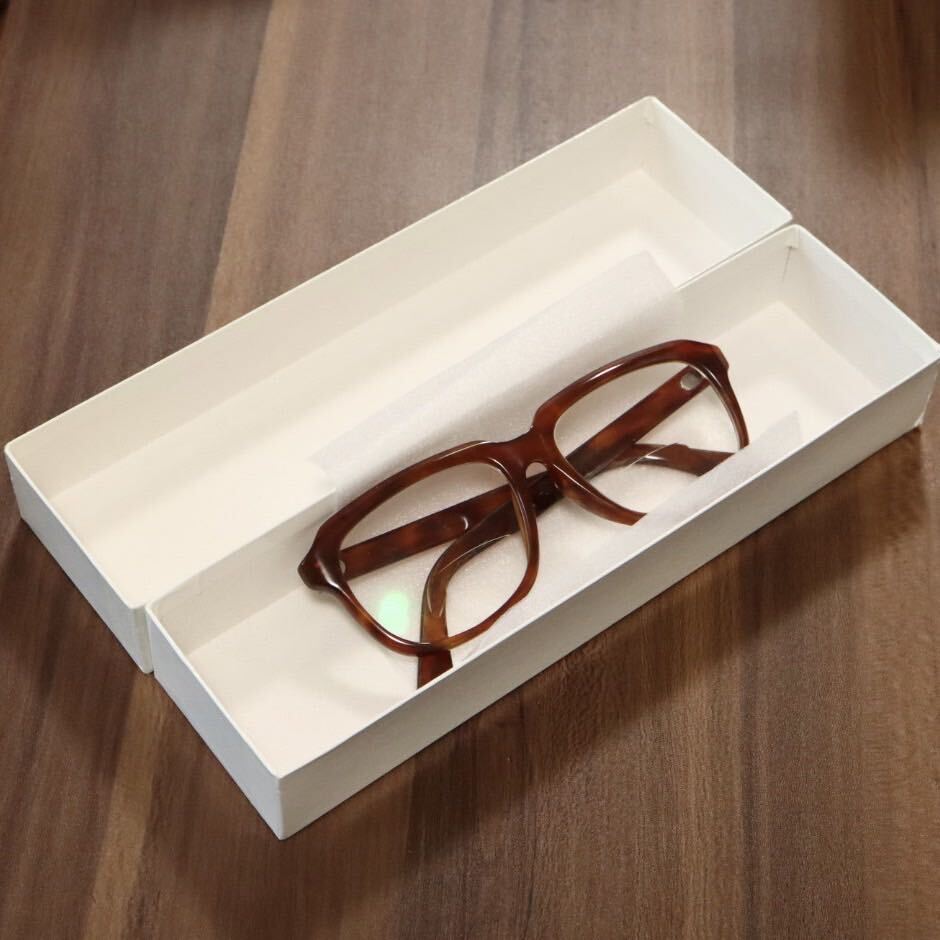 【高級】天然鼈甲 べっ甲 眼鏡 メガネ フレーム 研磨済 約41gの画像10