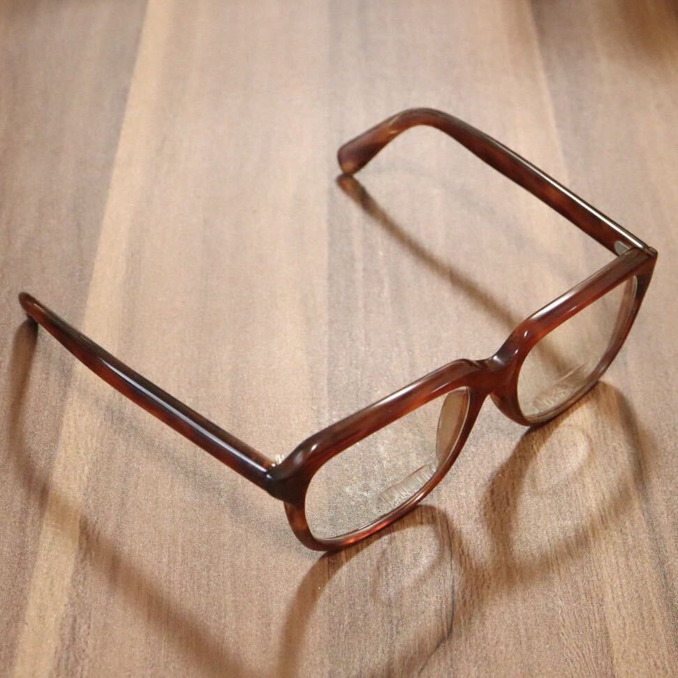 【高級】天然鼈甲 べっ甲 眼鏡 メガネ フレーム 研磨済 約41gの画像2