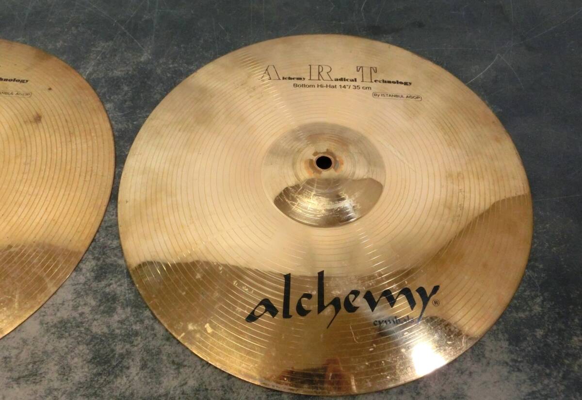 ◇☆Istanbul Agop alchemy アルケミー ARTシリーズ 14インチ hihat ハイハットシンバル 現状品◆の画像4