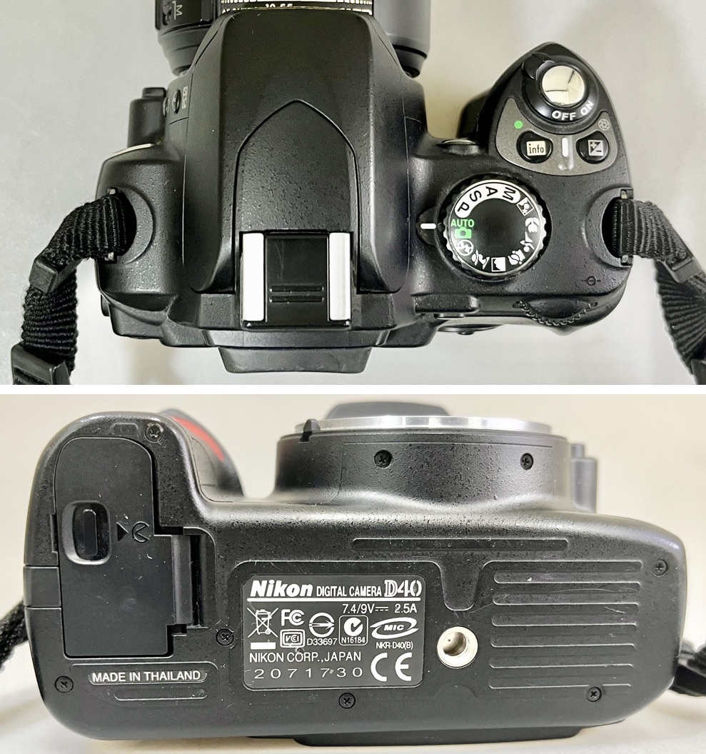 ☆ Nikon ニコン D40 デジタル一眼レフカメラ ＋ 標準レンズ AF-S DX NIKKOR ED 18-55mm F3.5-5.6 G II バッテリーチャージャー付き ★の画像4