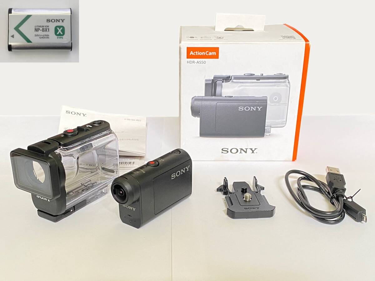 送料無料 SONY ソニー デジタルカメラ アクションカム HDR-AS50 ウェアラブルカメラ 動作確認済みの画像1