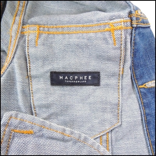 マカフィー トゥモローランド MACPHEE ノーカラーデニムジャケット