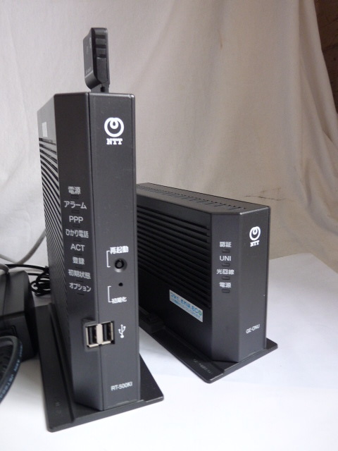 NTT東日本 GE-ONU GE-PON-ONU タイプD＜１＞/ RT-500KI Wi-Fi 光回線終端装置◆無線LANカード SC-40NE「２」の画像1