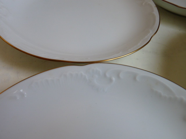 未使用 保管品◆大倉陶園/OKURA ゴールドライン 15cm 銘々皿揃 プレート 5客セット ホワイト シンプルの画像4