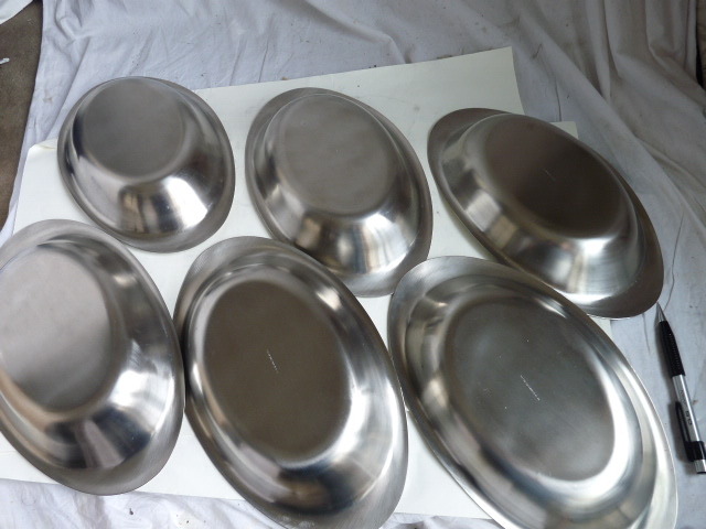 良品◆ステンレス製オーバルカレー皿 ６枚の画像5