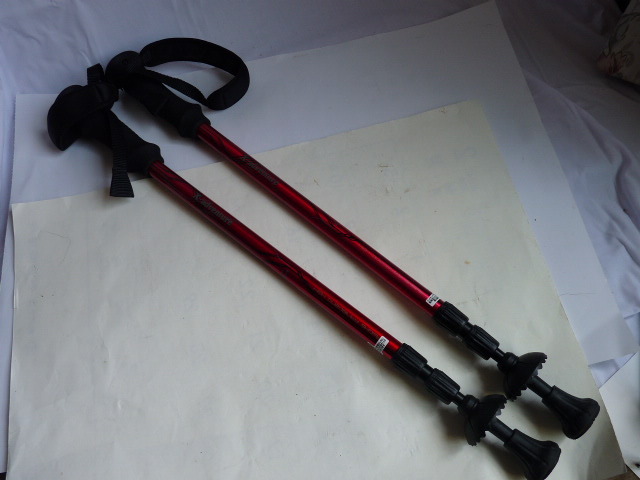  trekking paul (pole) X-adventure ANTISHOCK * red / size :100~125. Cross adventure 