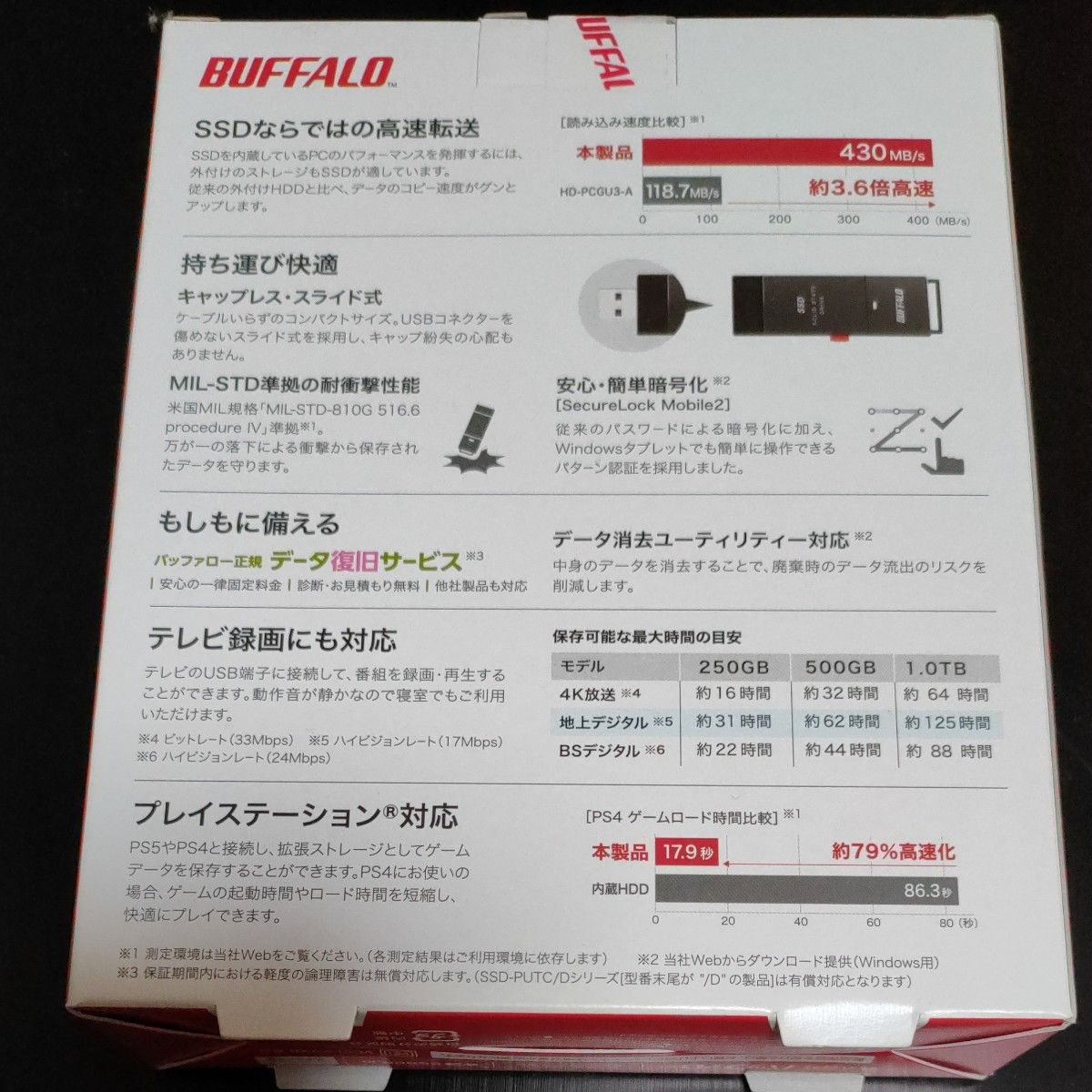 SSD-PUT1.0U3-BKC [SSD-PUTU3Cシリーズ 1TB ブラック]　新品未開封