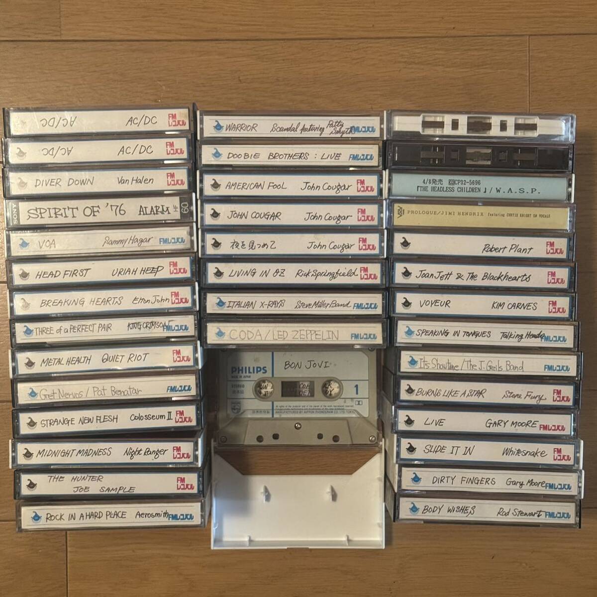 激レア 非売品 SAMPLE 洋楽 カセットテープ 大量 King Crimson , Van Halen , Led Zeppelin , AC/DC など ジャンク 自作テープも お宝 見本の画像3