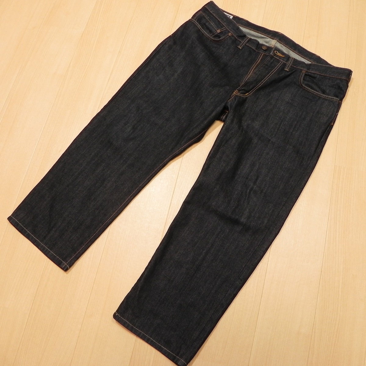 -301* dark blue made in Japan large size big size 42 * EDWIN Edwin 404 strut jeans Denim pants old clothes prompt decision *