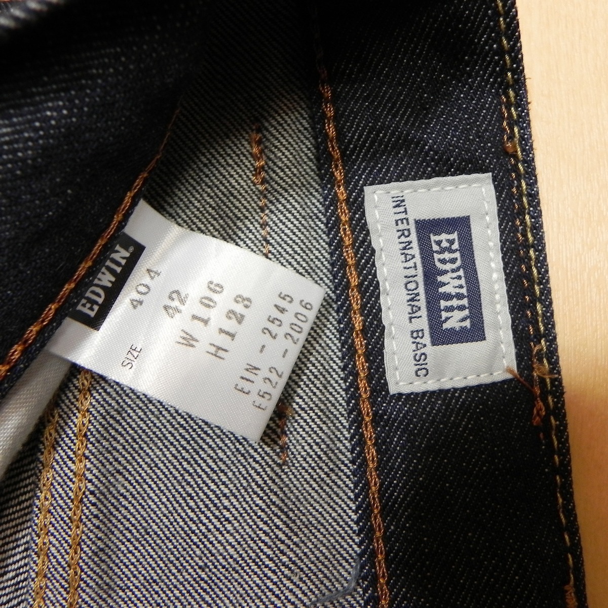 -301* dark blue made in Japan large size big size 42 * EDWIN Edwin 404 strut jeans Denim pants old clothes prompt decision *