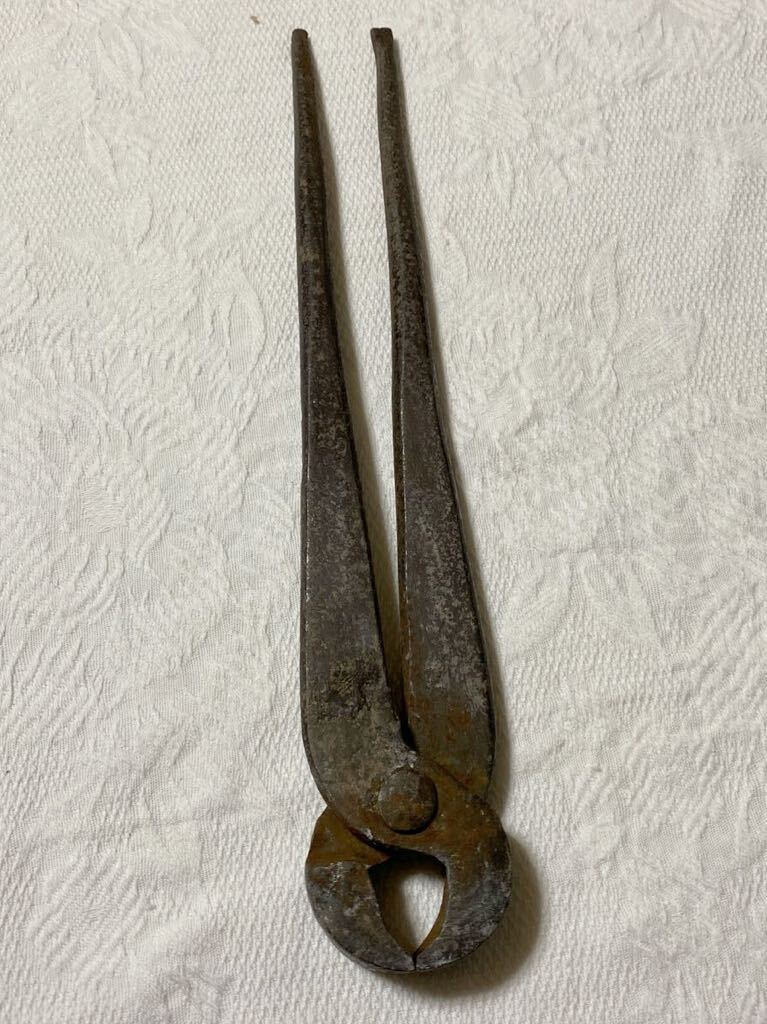  old tool . cut . total length approximately 285mm tongs nail puller old tool catch carpenter's tool pincers old ..No.333