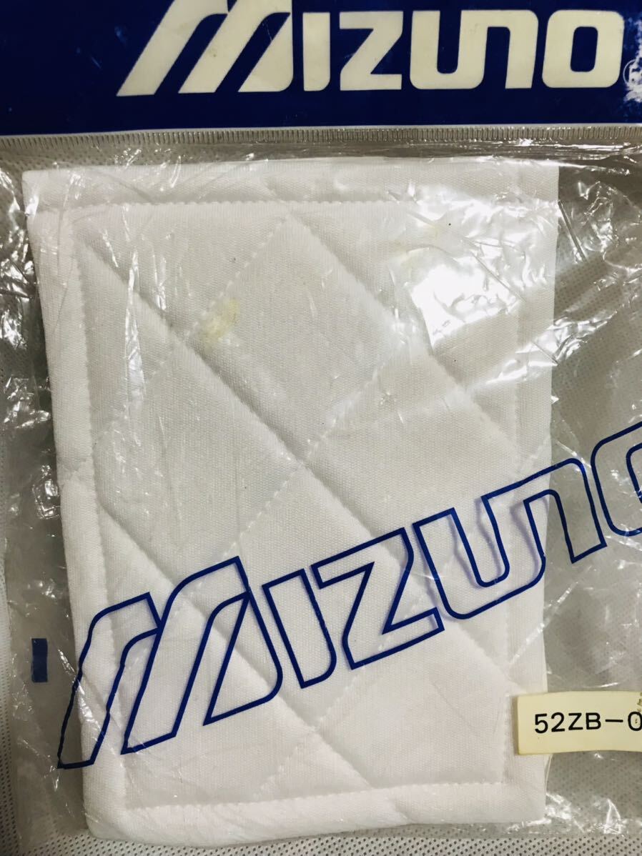  Mizuno / impact absorption pad / white / size length 17cm width on 13.5cm width under 11.5cm/ knee /../ baseball 
