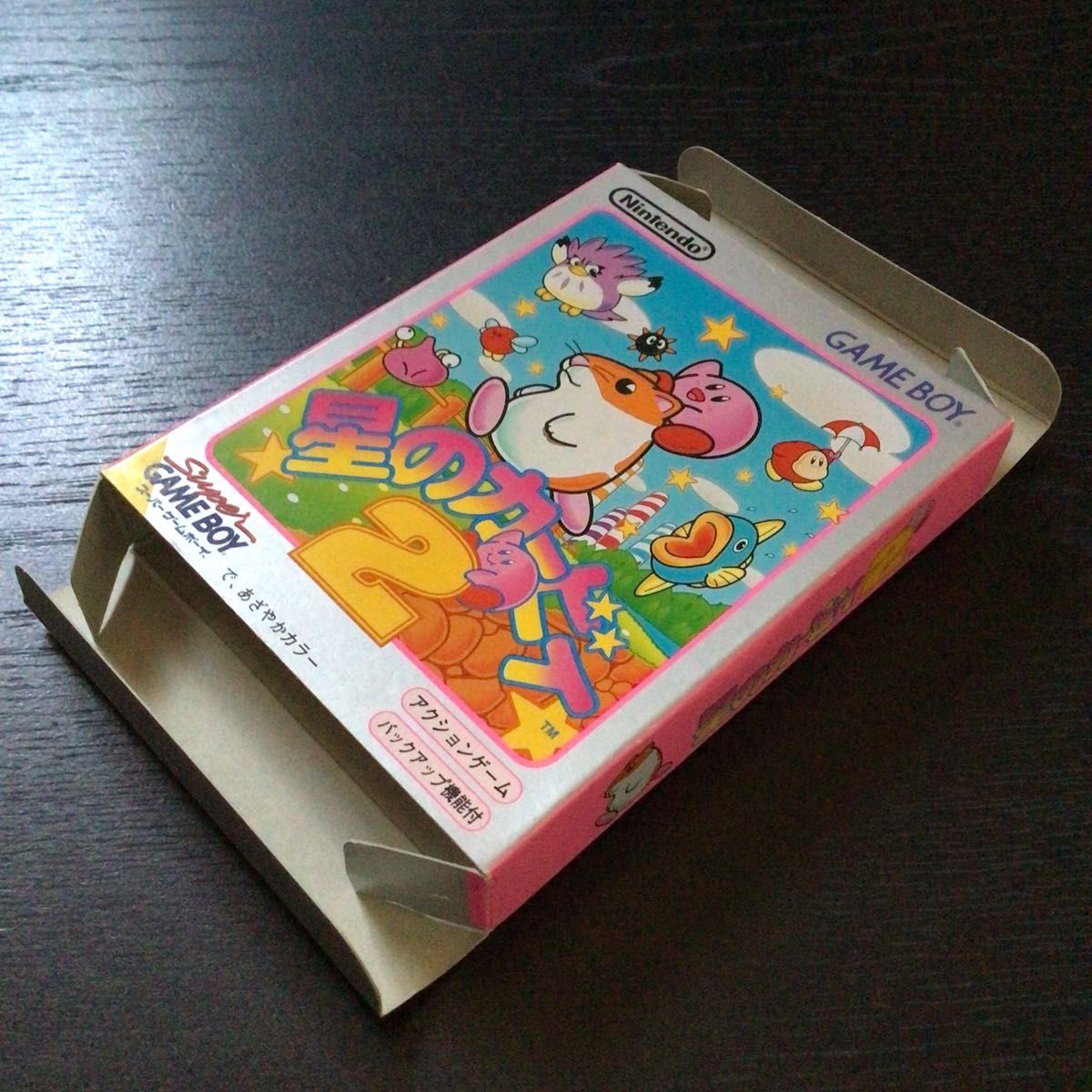 初期動作確認済ゲームボーイ専用カートリッジ『Nintendo星のカービィ2(箱・取説付)』※長期保管品の為にジャンク扱いの出品です