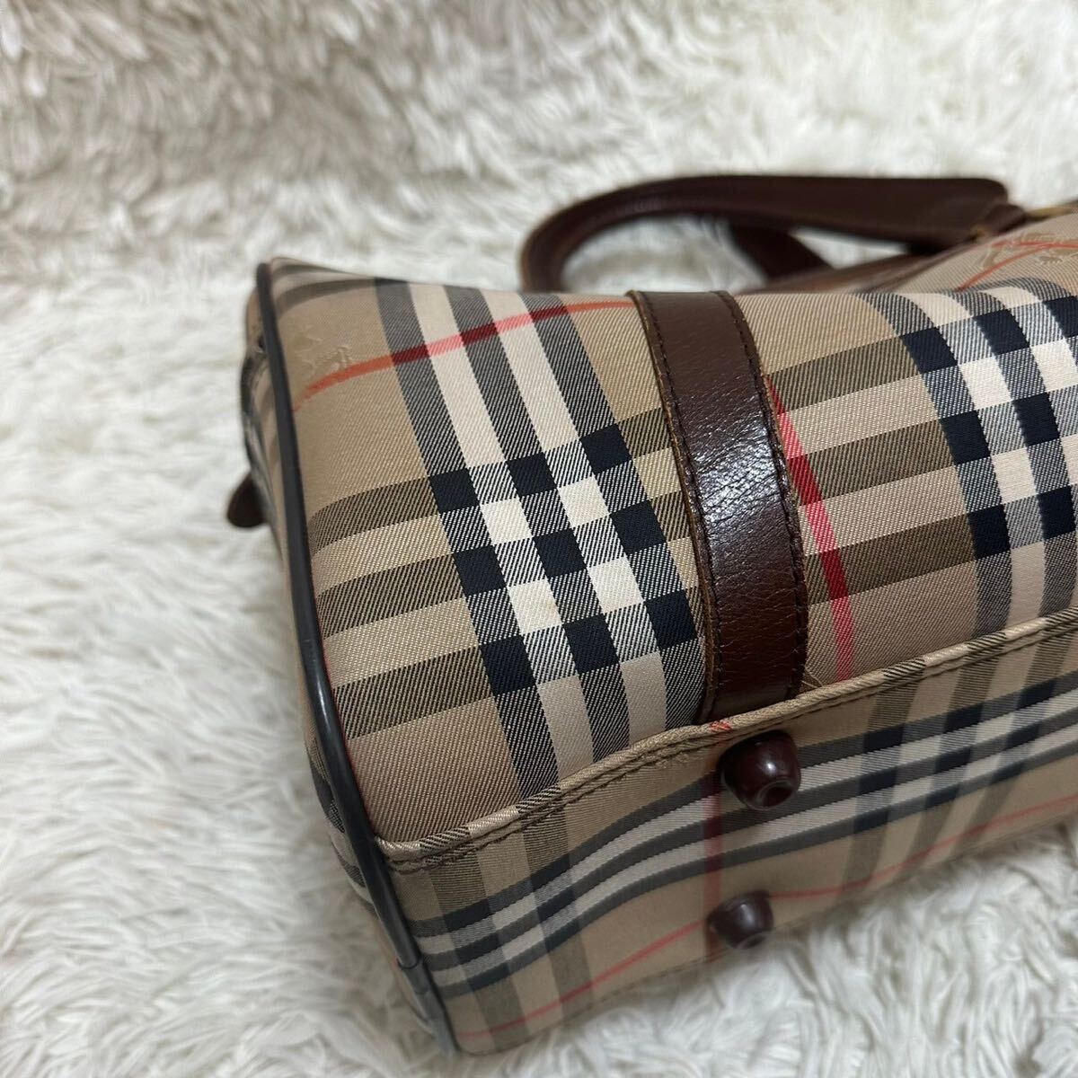  Burberry [ популярный дизайн ]Burberrys сумка "Boston bag" ручная сумочка noba проверка Shadow шланг кожа BURBERRY Burberry z