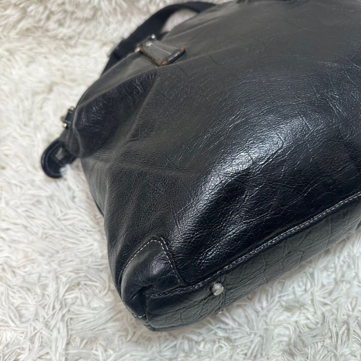 ani есть [ популярный дизайн ] aniary большая сумка портфель сумка на плечо 2way кожа черный ko type вдавлено . плечо .. ходить на работу мужской 