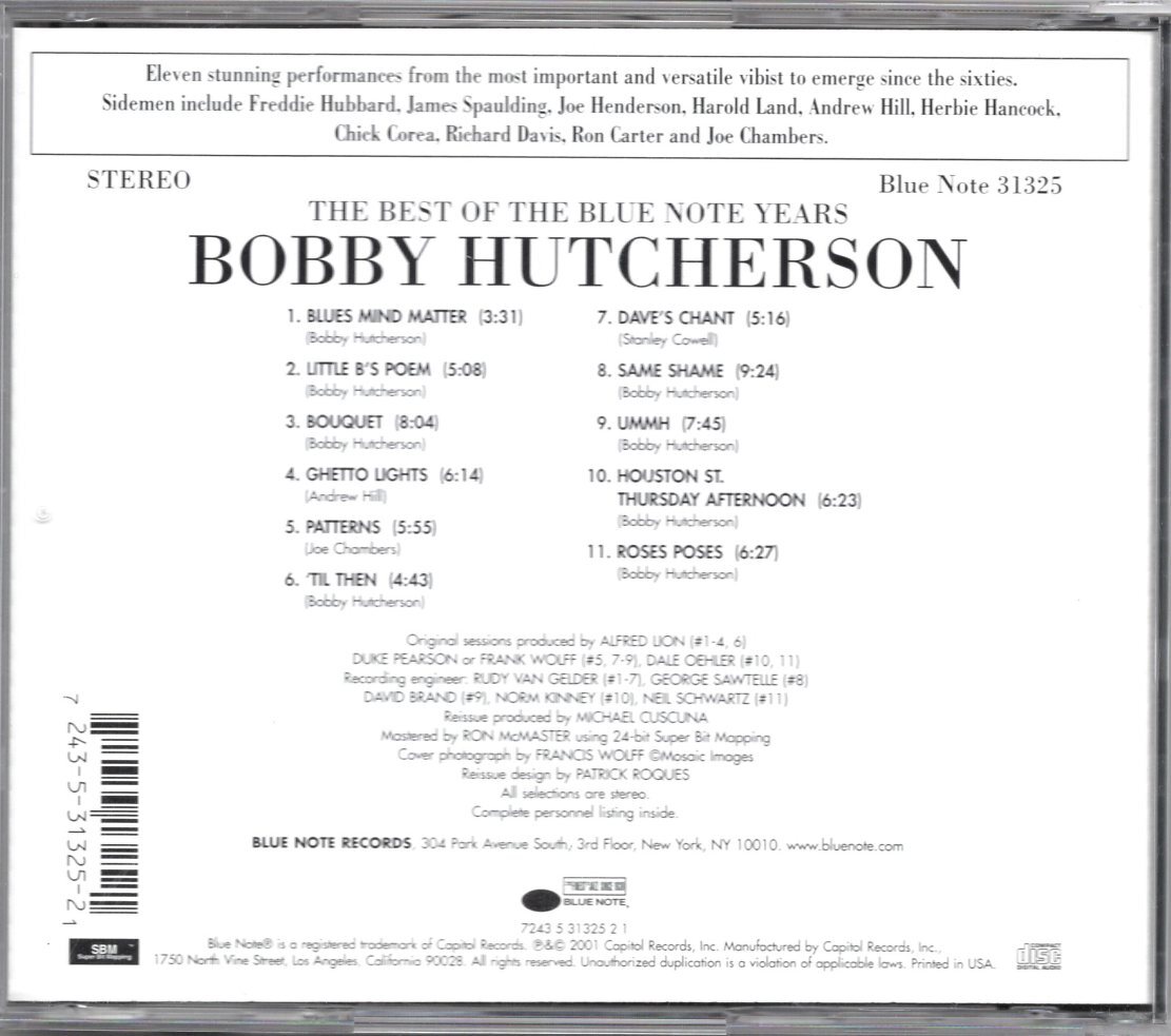 ♪レア盤!!! BVobby Hutcherson-The Best Of Blue Note Years♪_画像2