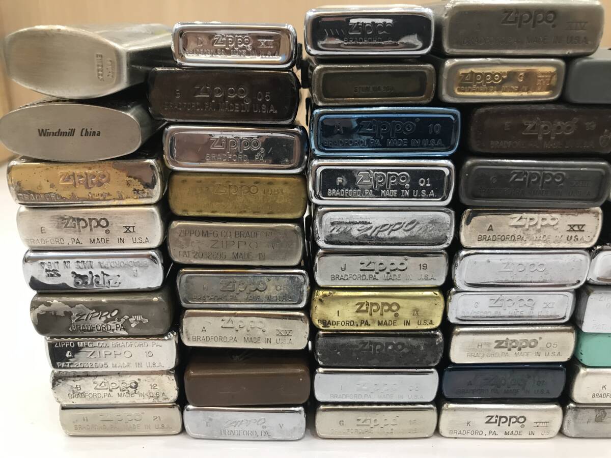 (SH2744)※ZIPPO等 大量おまとめ 57個 ケース Marlboro CAMEL MILDSEVEN STERLINGSILVER ライター オイル ガス 喫煙具 ジッポ 売切の画像8