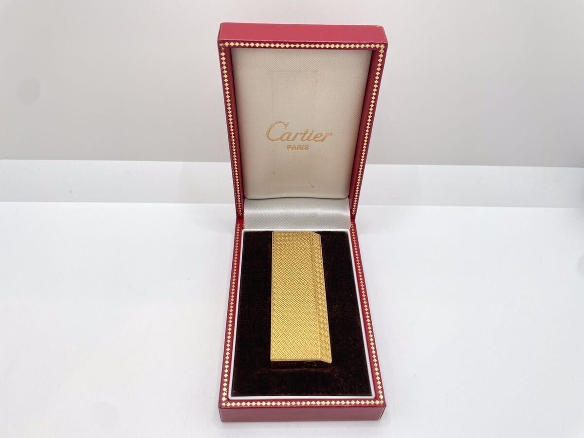 （T3536）Cartier/カルティエ ガスライター 五角形　ゴールドカラー 喫煙具　※動作未確認　現状渡し_画像2