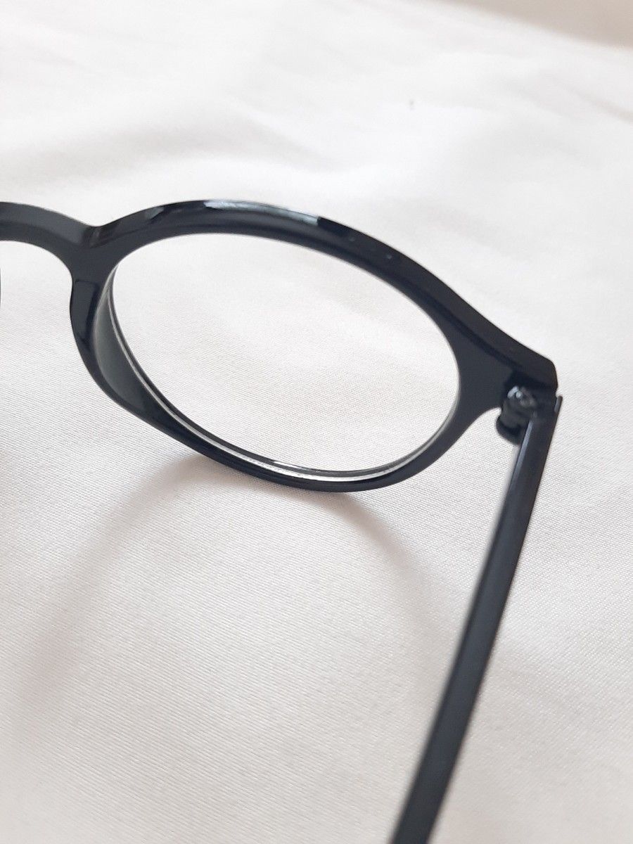 【新品未使用】サングラス メガネ ブラック 伊達眼鏡 UVカット 男女兼用　ケース付き