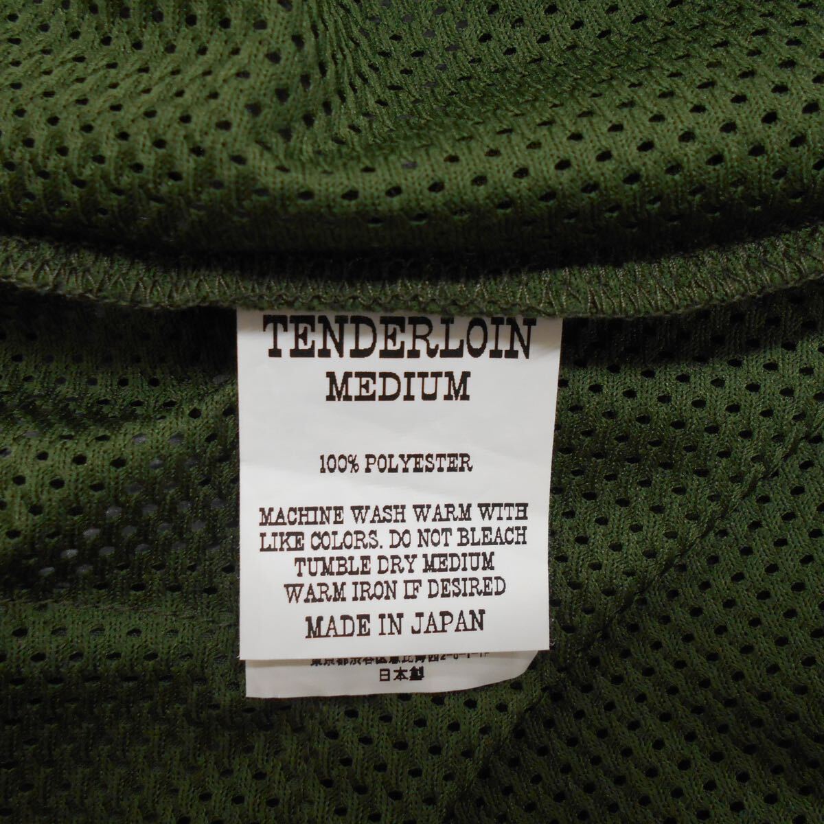 TENDERLOIN テンダーロイン MIX MESH JERSEY BS OLIVE ミックス TENDERLOIN テンダーロイン MIX MESH JERSEY BS OLIVE ミックス