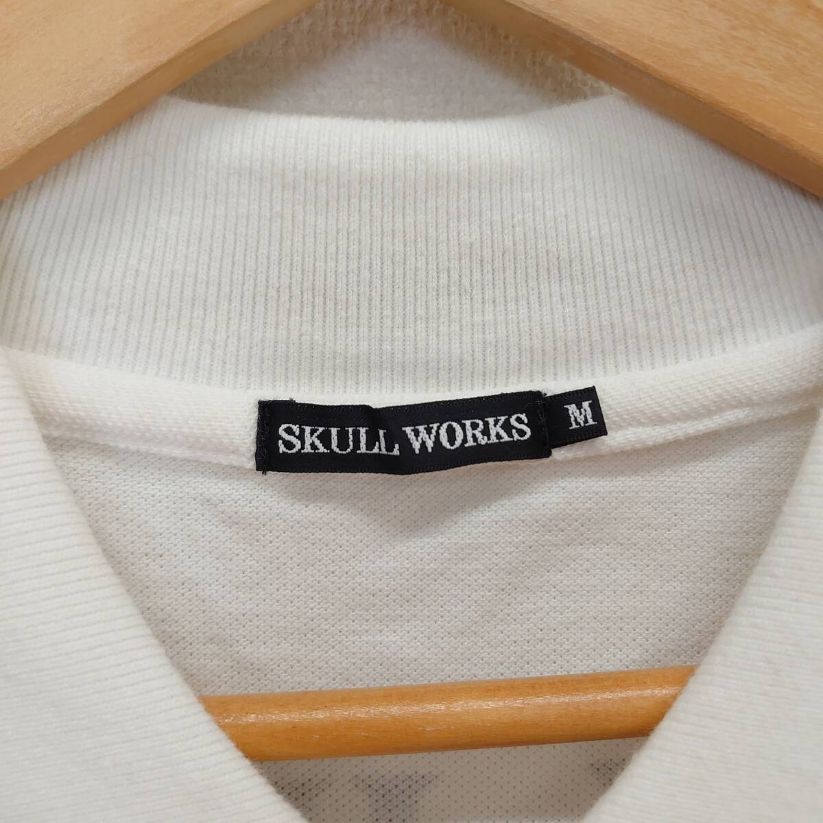 SKULL WORKS スカルワークス ポロシャツ 半袖 バックプリント メンズ コットン M 10084397_画像6