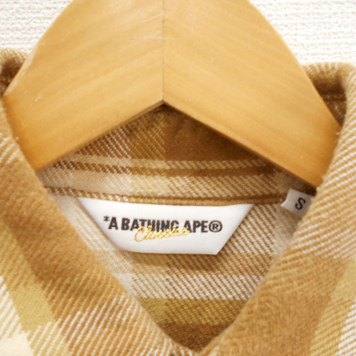 A BATHING APE アベイシングエイプ 半袖 ネルシャツ チェック S 10116046