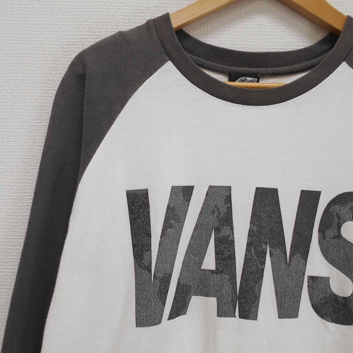 VANS バンズ ラグランTシャツ ロゴ カットソー M 10115484