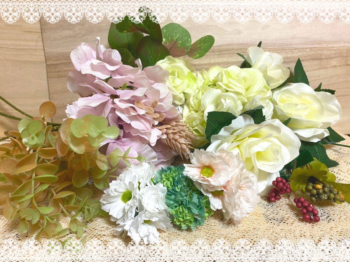 おまとめ 造花 飾り ドライフラワー 花 植物 ミニ薔薇 かすみそう ラベンダーetc.アートフラワー 材料にの画像9